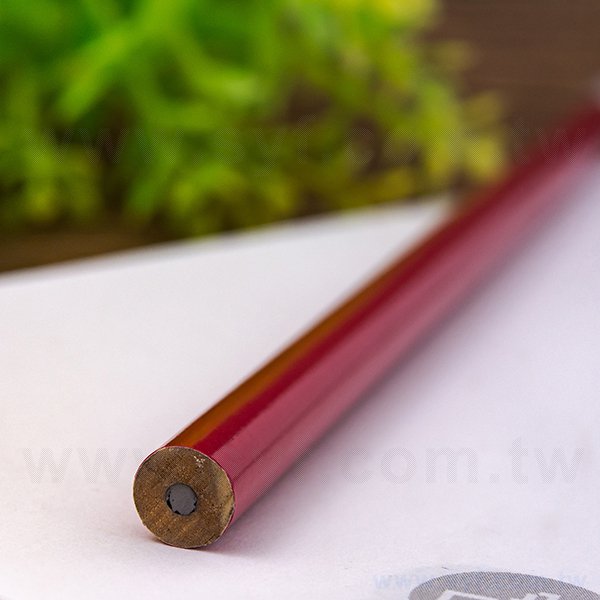 鉛筆-紅色印刷原木環保禮品-橡皮擦頭廣告筆-工廠客製化印刷贈品筆-8556-5